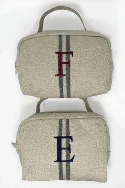 BEAUTY CASE INIZIALE RICAMATA