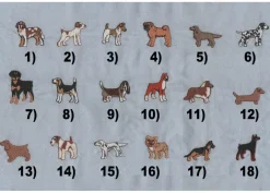 BEAUTY CASE RICAMATO CON IL TUO CANE E LE TUE INIZIALI DOG LOVERS