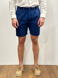 BERMUDA "ROMMEL" COTONE ECOLOGICO BLU