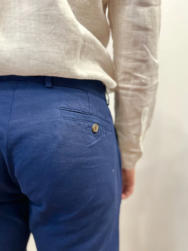 BERMUDA "ROMMEL" COTONE ECOLOGICO BLU