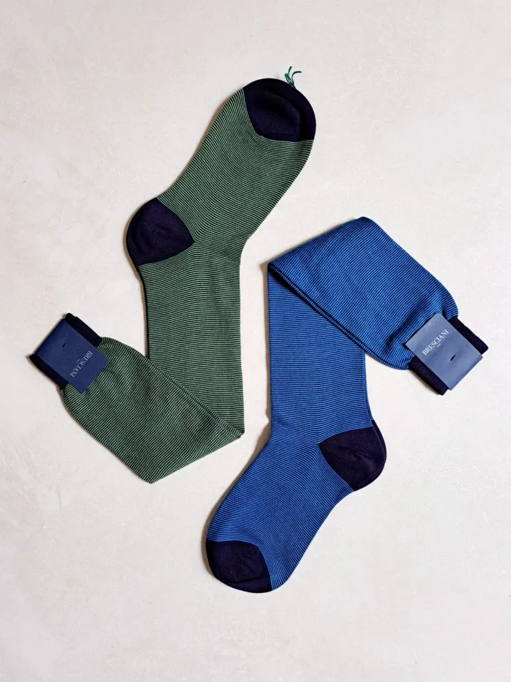 BRESCIANI CALZE RIGA VERDE BLU