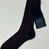 BRESCIANI CALZE VANISE' BLU/ROSSO
