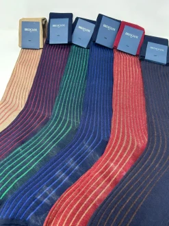 BRESCIANI CALZE VANISE' BLU/ROSSO