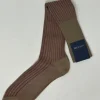 BRESCIANI CALZE VANISE' COSTE BEIGE/ROSSO