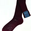BRESCIANI CALZE VANISE' COSTE BORDEAUX/BLU