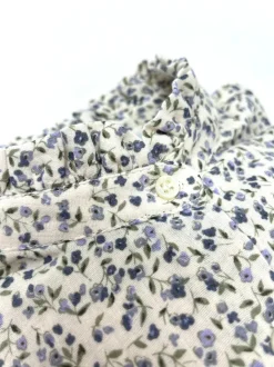 CAMICIA ALEX (OVERSIZE) COREANA CON ROUCHES FIORE LILLA IN GARZA DI CO