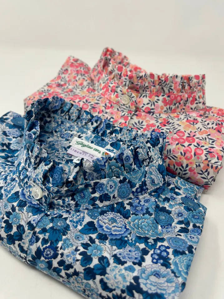 CAMICIA ALEX (OVERSIZE) COREANA MICRO ROUCHES MADE WITH LIBERTY FABRIC