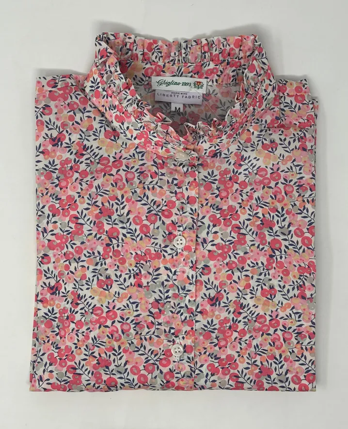 CAMICIA ALEX (OVERSIZE) COREANA MICRO ROUCHES MADE WITH LIBERTY FABRIC