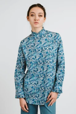 CAMICIA ALEX (OVERSIZE) COREANA MICRO ROUCHES MADE WITH LIBERTY FABRIC