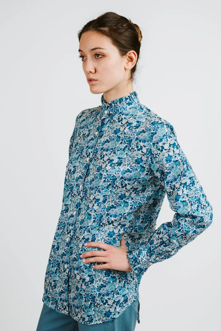 CAMICIA ALEX (OVERSIZE) COREANA MICRO ROUCHES MADE WITH LIBERTY FABRIC