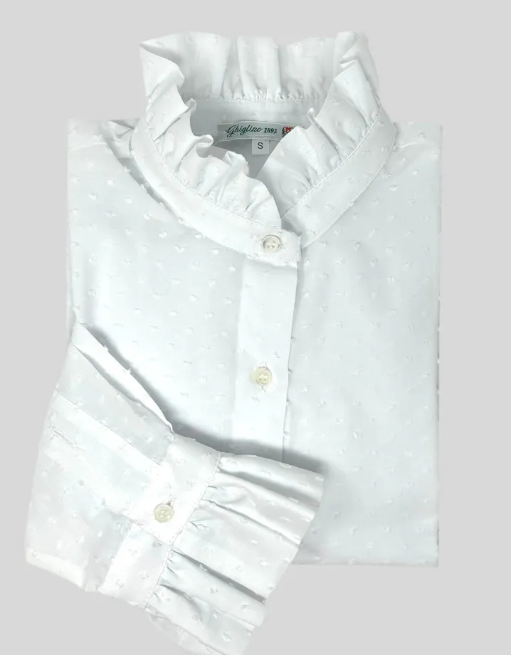 CAMICIA ALEX (OVERSIZE) PLUMETIS BIANCA
