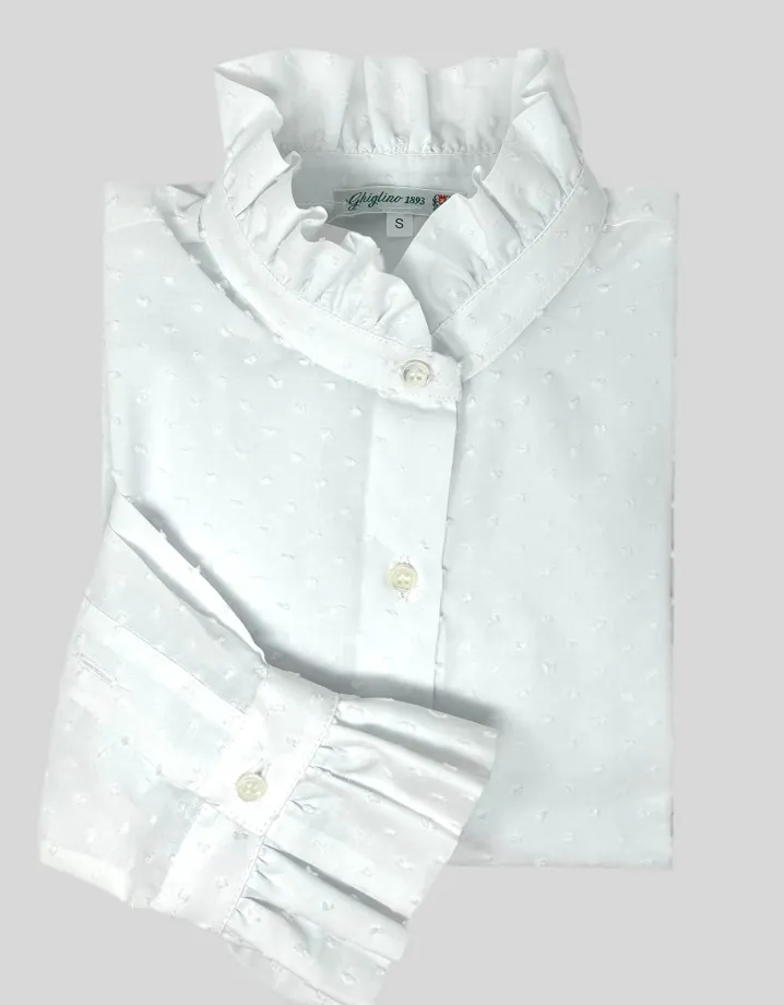 CAMICIA ALEX (OVERSIZE) PLUMETIS BIANCA