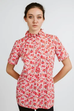 CAMICIA CHICCA MEZZA MANICA LYCRA STRETCH MADE WITH LIBERTY FABRICS