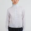 CAMICIA LULU BIANCA PLUMETIS CELESTE