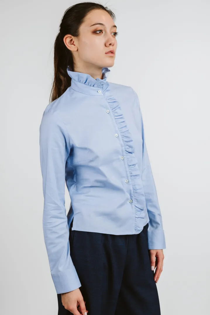 CAMICIA LULU OXFORD CELESTE