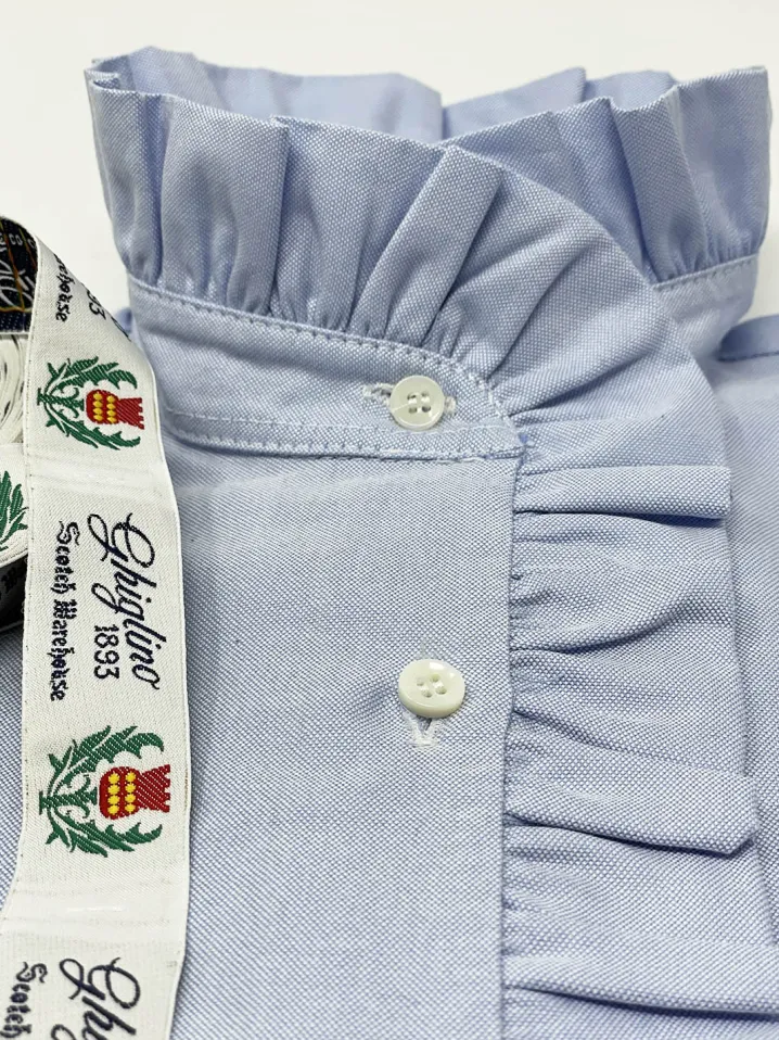 CAMICIA LULU OXFORD CELESTE