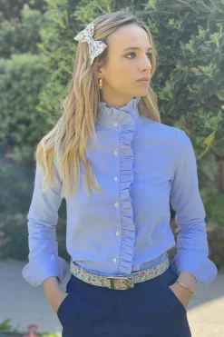 CAMICIA LULU OXFORD CELESTE