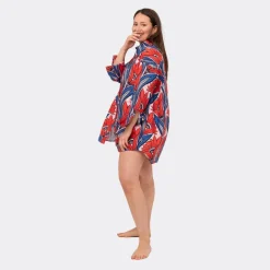 CAMICIA OVERSIZE PRINTED WAX PURPLE HANDS ENDELEA