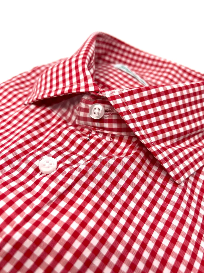 CAMICIA "KENNEDY" QUADRETTO VICHY ROSSO