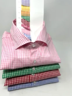 CAMICIA "KENNEDY" QUADRETTO VICHY AZZURRO