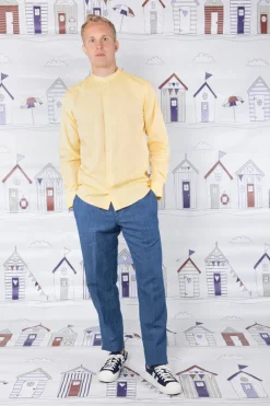 CAMICIA "SEBA" COLLO COREANA GIALLA
