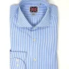CAMICIA RIGA BIANCA/AZZURRA