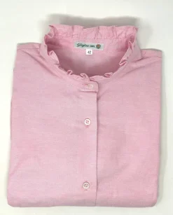 CAMICIA SISSY ROSA OXFORD polso classico