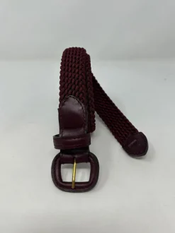 CINTURA ELASTICO BORDEAUX FIBBIA IN PELLE BORDEAUX G1893