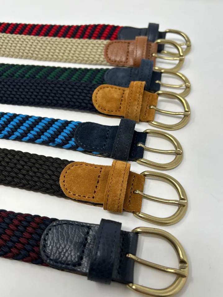 CINTURA ELASTICO G1893 BLU/BORDEAUX