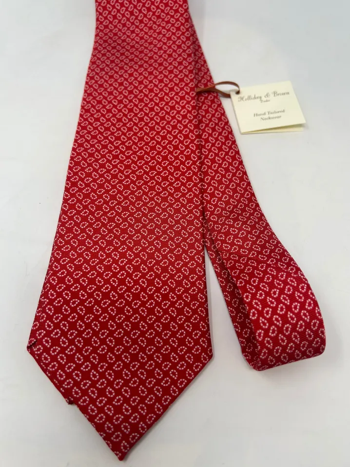 CRAVATTA HOLLIDAY & BROWN ROSSA DISEGNO CASHEMERE