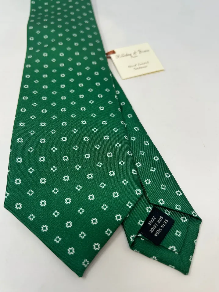 CRAVATTA HOLLIDAY & BROWN VERDE MICRO FANTASIA