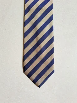 CRAVATTA REGIMENTAL BEIGE BLU