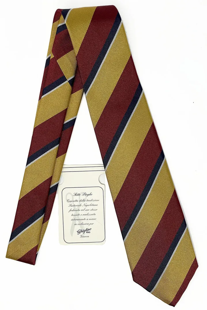CRAVATTA SETTE PIEGHE REGIMENTAL