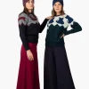 ERIBE' SCOTLAND FASCIA TURBANTE SCOTTISH FAIR ISLE CASHMERE