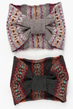 ERIBE' SCOTLAND FASCIA TURBANTE SCOTTISH FAIR ISLE CASHMERE