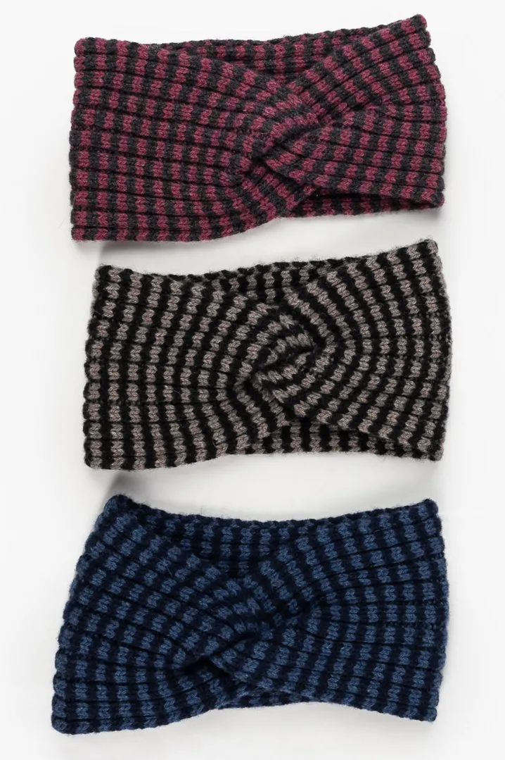 ERIBE' SCOTLAND FASCIA TURBANTE SCOTTISH FAIR ISLE CASHMERE