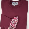 FELPA BUFFY BORDEAUX POLSI MAXI ROUCHES LIBERTY FABRIC
