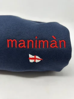 FELPA GIROCOLLO "MANIMAN" BLU