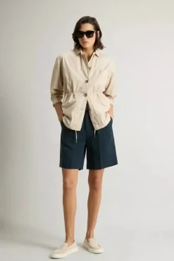 GABARDINE OVERSHIRT LIGHT OAK WOOLRICH