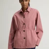 GABARDINE OVERSHIRT WITHERED ROSE WOOLRICH