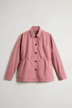 GABARDINE OVERSHIRT WITHERED ROSE WOOLRICH