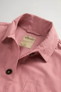 GABARDINE OVERSHIRT WITHERED ROSE WOOLRICH