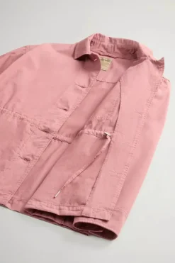 GABARDINE OVERSHIRT WITHERED ROSE WOOLRICH