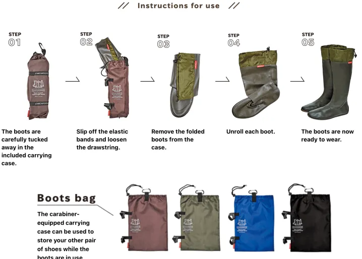 GALOSCE POCKET - PACKABLE WATERPROOF BOOTS NERO