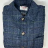 GIACCA DEL CAMALLO HARRIS TWEED HARRINGBONE BLU