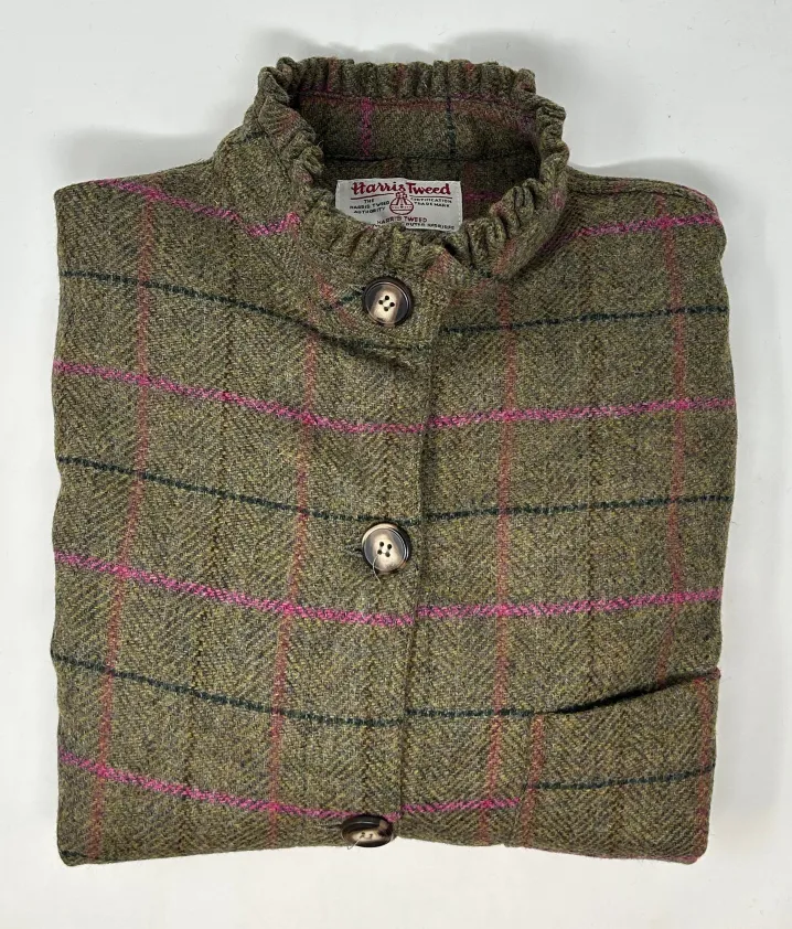 GIACCA DEL CAMALLO HARRIS TWEED HARRINGBONE OLIO