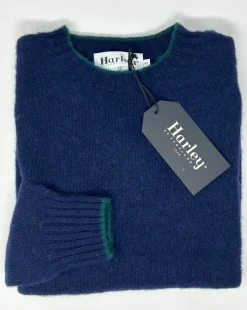 MAGLIONE GIROCOLLO HARLEY OF SCOTLAND CON BORDINO