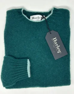 MAGLIONE GIROCOLLO HARLEY OF SCOTLAND CON BORDINO