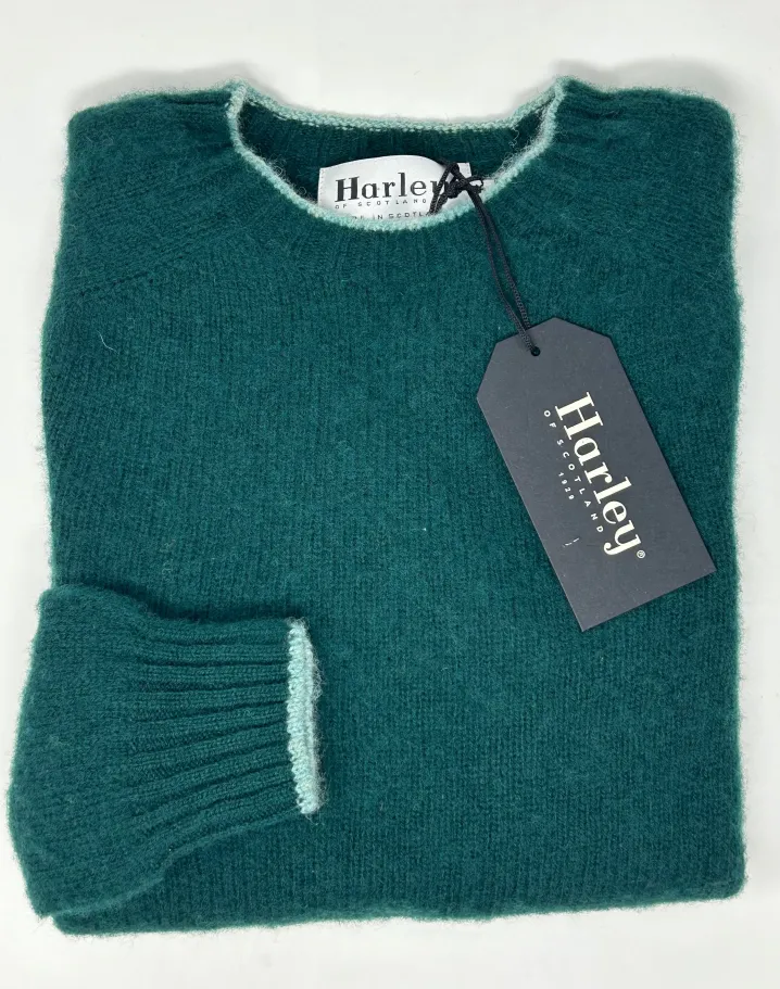 MAGLIONE GIROCOLLO HARLEY OF SCOTLAND CON BORDINO