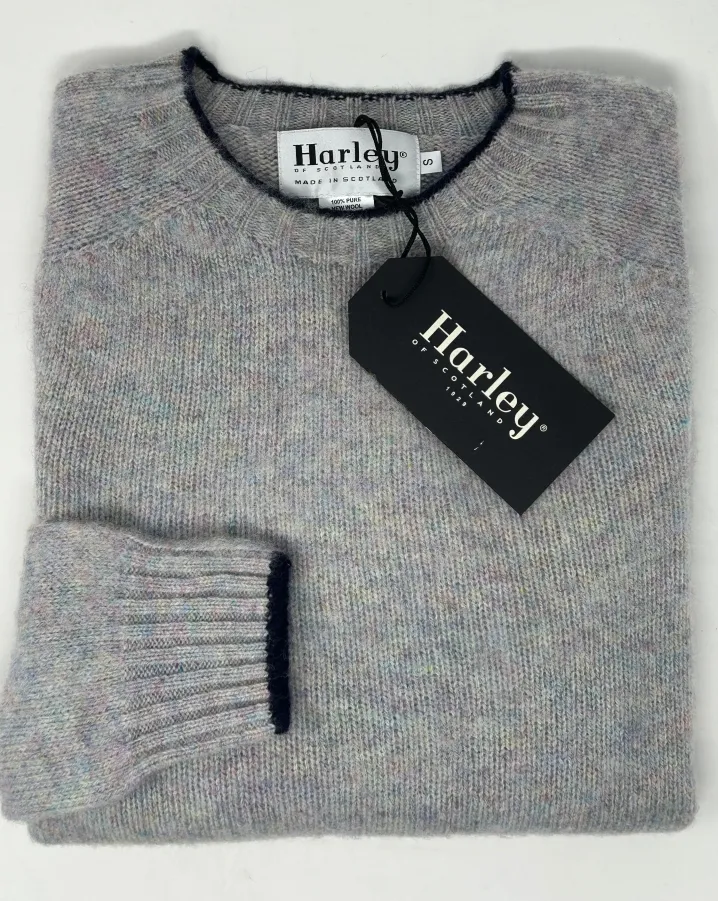 MAGLIONE GIROCOLLO HARLEY OF SCOTLAND CON BORDINO